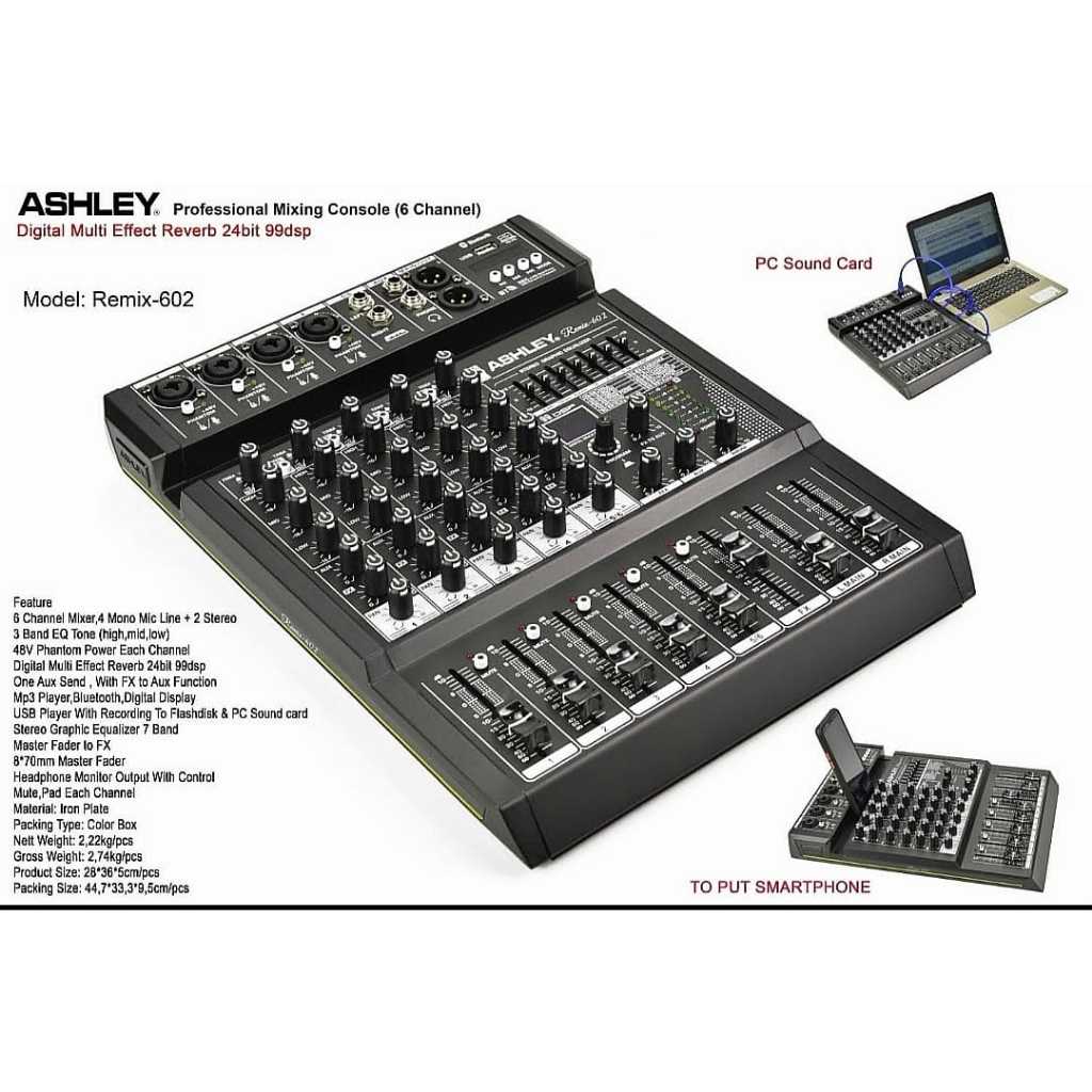 Mixer Ashley 6 Channel Remix 602