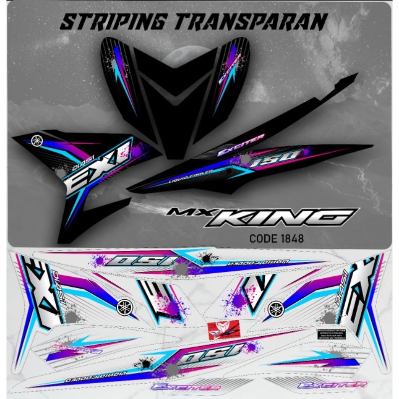striping transparan MX KING