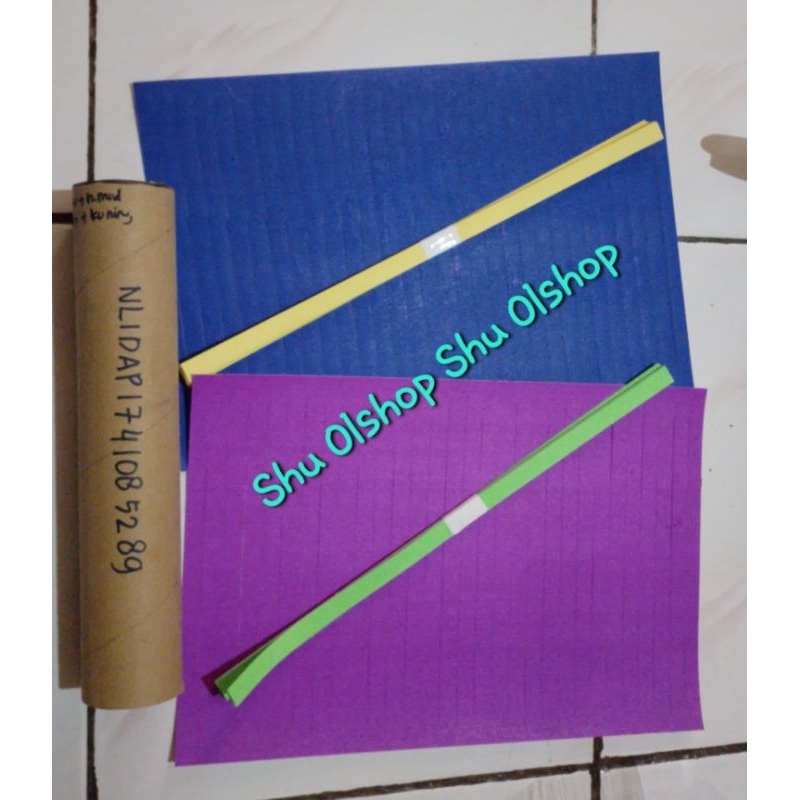 Bahan kertas anyaman siap pakai/1cm/bahan kesenian