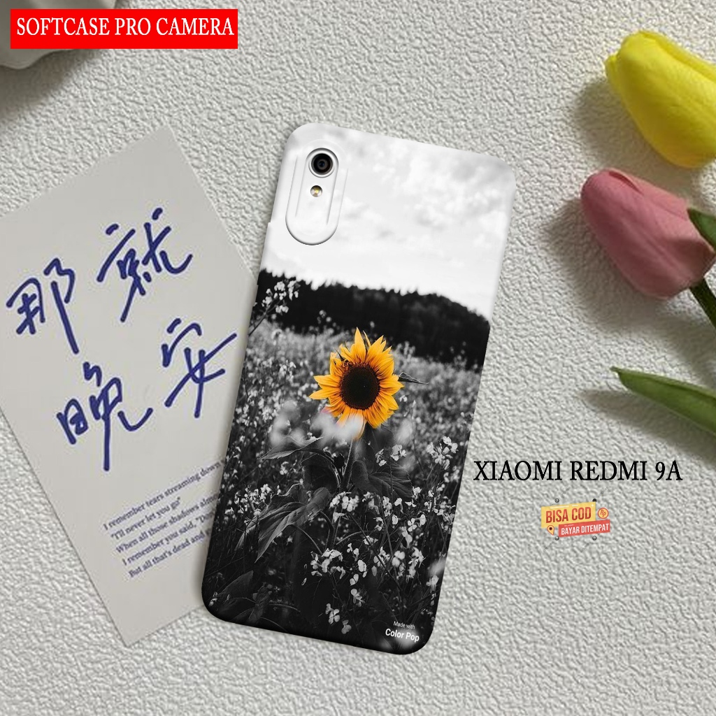 Case Xiaomi Redmi 9A Terbaru - Rajacase - casing Hp Redmi 9a - Motif Softcase Bunga - Pelindung hand