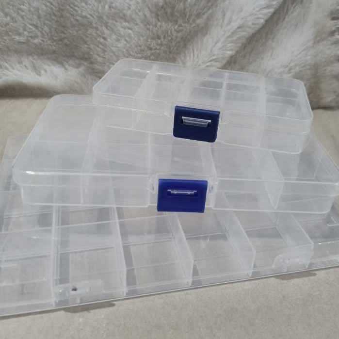 Box Kotak Sekat Plastik Penyimpanan Manik Manik Aksesoris Perhiasan