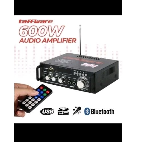 Amplifier Taffware Mini 600w Ampli Audio Mini USB Bluetooth Radio FM