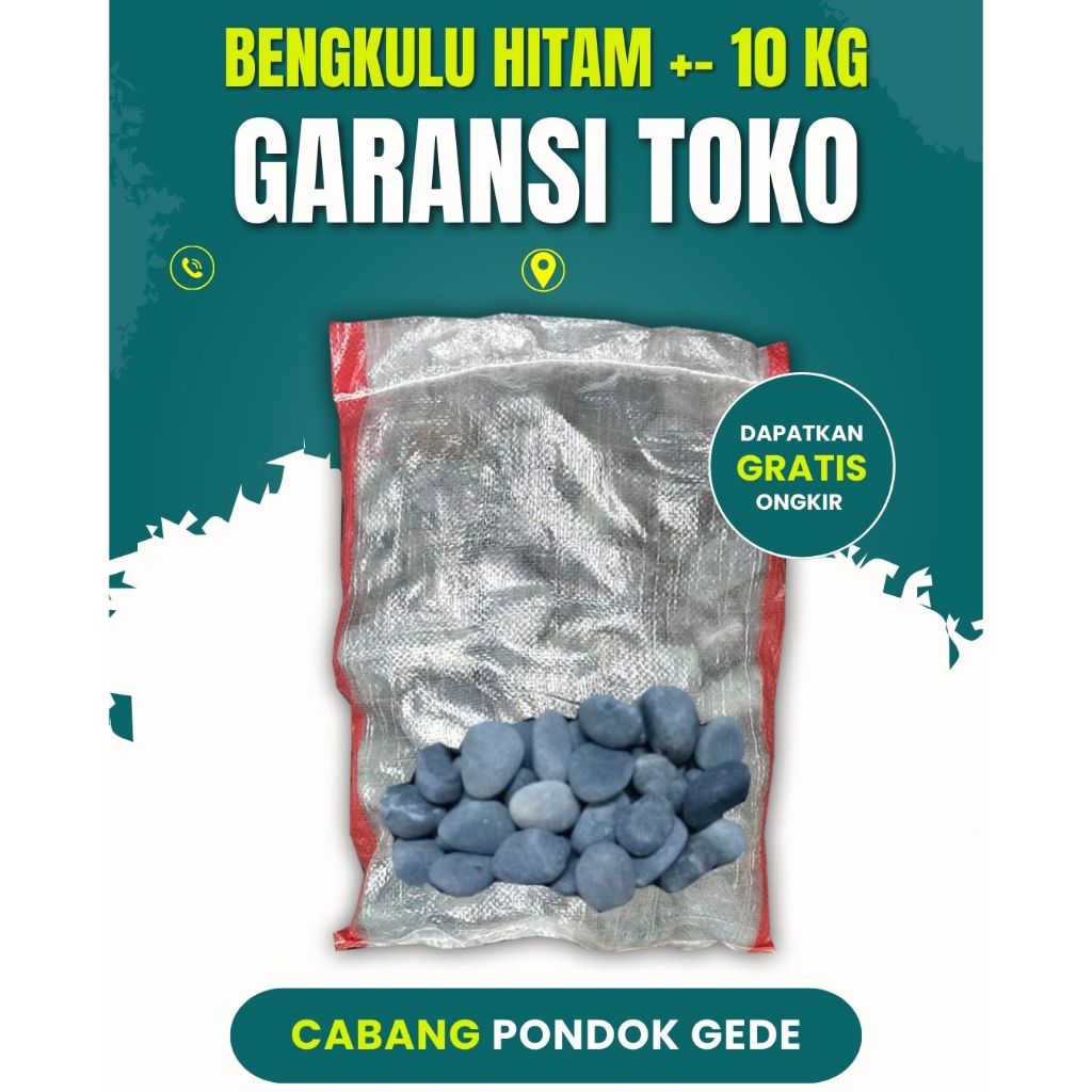 Batu Hias Koral Bengkulu Hitam Besar