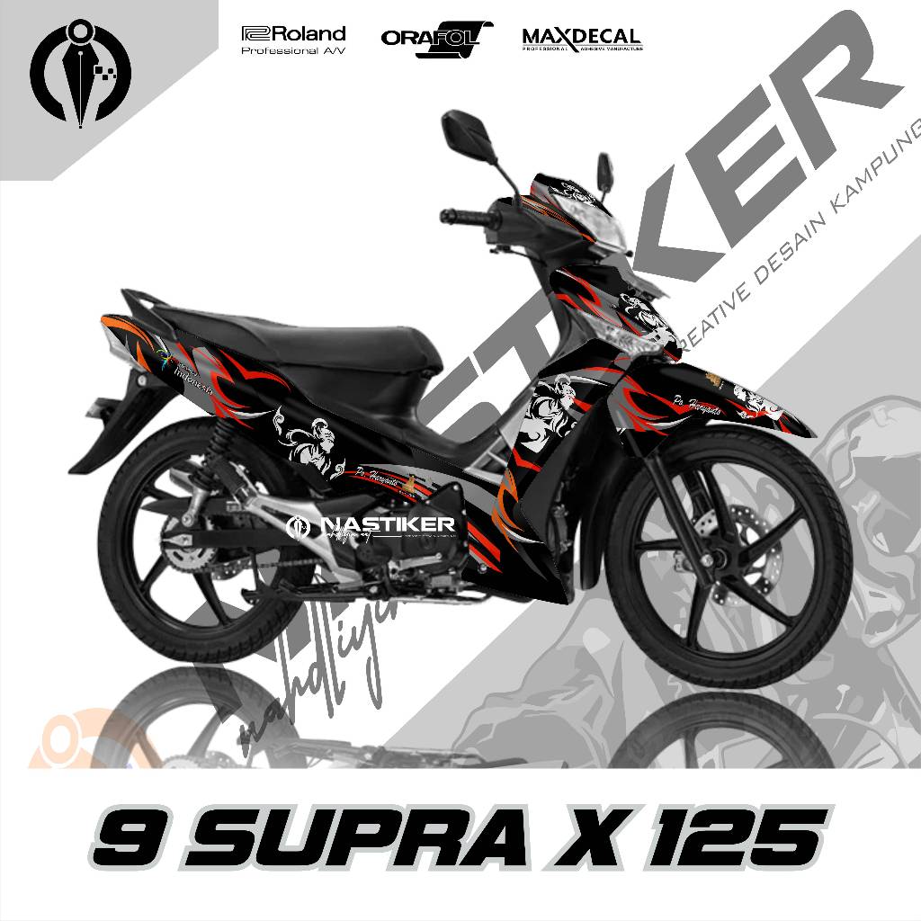 DECAL STIKER SUPRA 125 LIVERY GATOT KACA / stiker striping supra x 125 livery bis