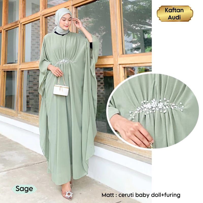 KAFTAN SHOFIA CERUTY WANITA LEBARAN 2024 MEWAH BUSUI FRIENDLY / KAFTAN CERUTY REMAJA KONDANGAN LEBAR