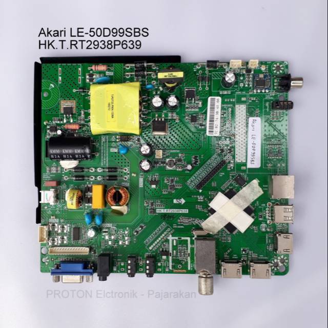 Mainboard LED TV Akari LE-50D99SBS LE 50D99SBS . Mesin PCB HK.T.RT2938P639 LE-43D99SBS china