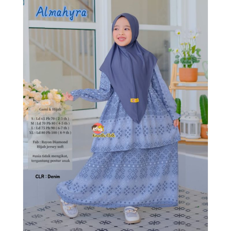 Almahyra Anaya Shanum kids gamis syari anak set jilbab by KINANTHI