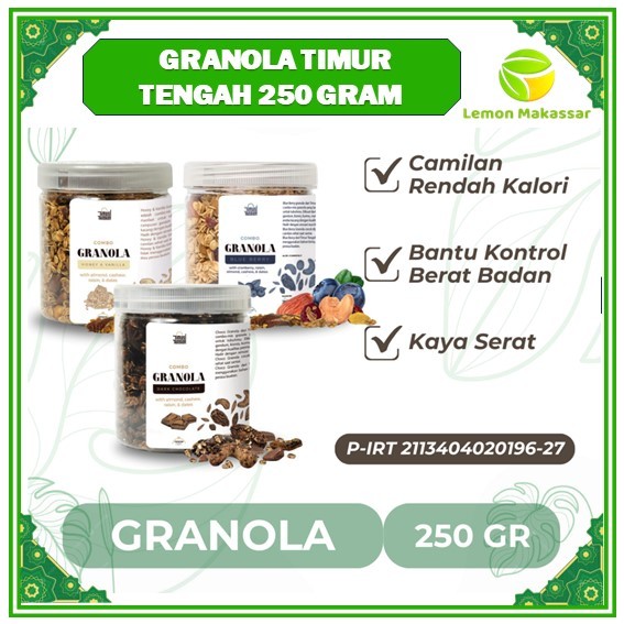 

Granola Timur Tengah 250 gram Almond Mete | Sereal Oatmeal Diet Sehat