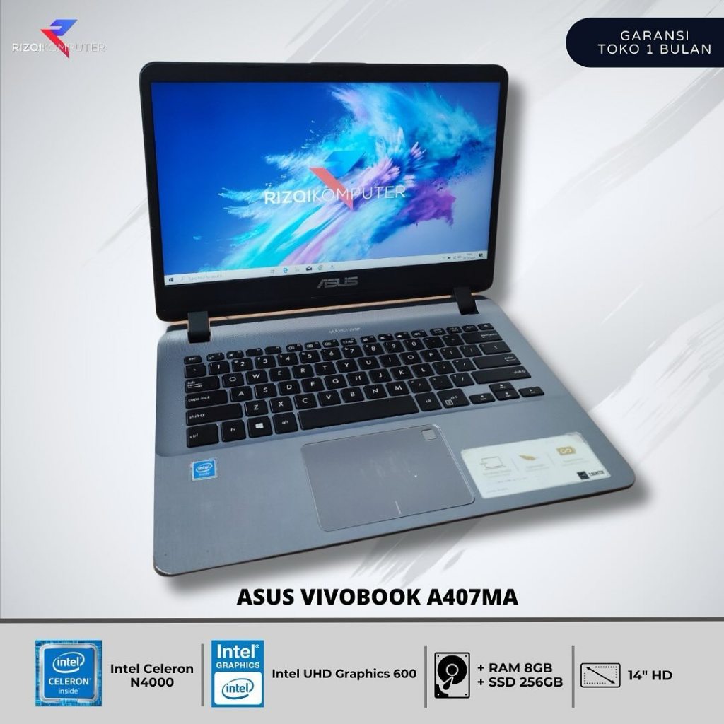 Asus VivoBook A407MA Intel Celeron N4000 Ram 8GB SSD 256GB