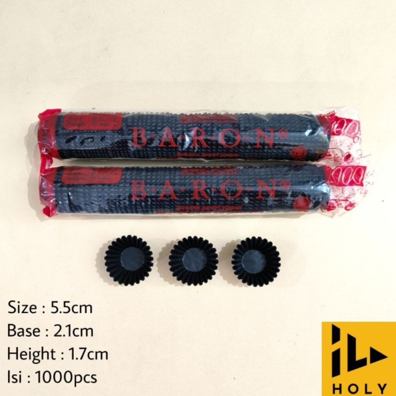 Cake Case Nastar 5.5cm BARON HITAM (Slop = 1000 pcs) / Cup Cake Case Kue Kering