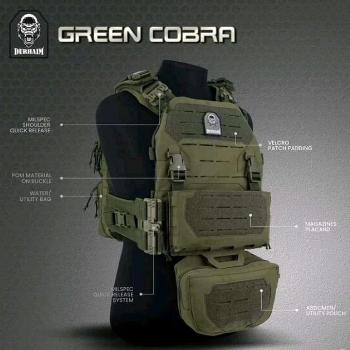 BODY VEST NEW DURHAIM GREEN COBRA