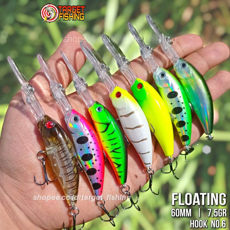 Minnow Blackbass Lidah Panjang 7,5gram - Umpan Casting Mangrove Jack Lure Muara