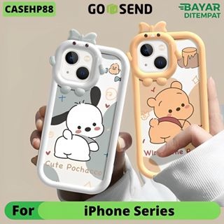Case iPhone 11 12 Pro Max X XS XR  Casing Softcase Silikon Motif Winie The Pooh Lucu And Cute Pochac
