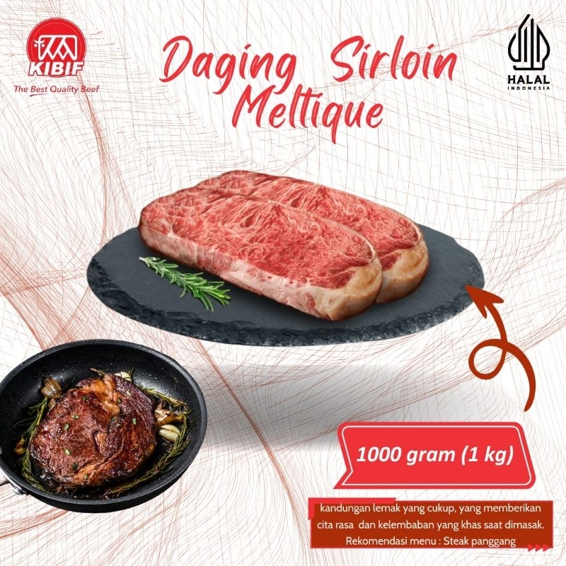 

Daging Sirloin Meltique Porsi 1kg