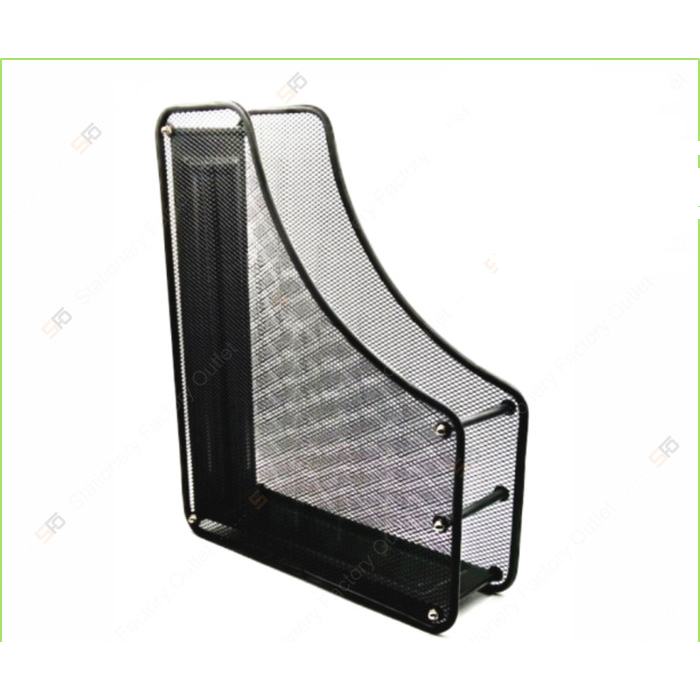 

BOX FILE DOKUMEN RAKIT BESI 1 SUSUN RAK MAGAZINE FILE HOLDER HITAM JARING 32 X 29 X 7 CM