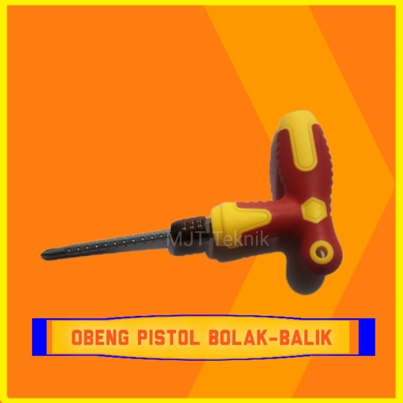 Obeng Pistol Bolak Balik Asli Original