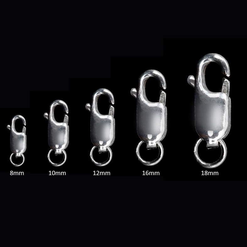 High Quality BAHAN PERAK 925 Kokot Udang Ukuran 8  18 mm  Kokot Udang  Kait Udang Perak 925  Kait Ka