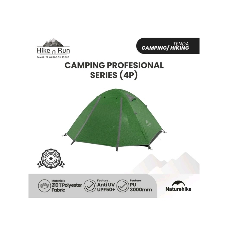 Tenda Camping Profesional 2P/4P Naturehike NH18Z022-P/044-P Double Layer