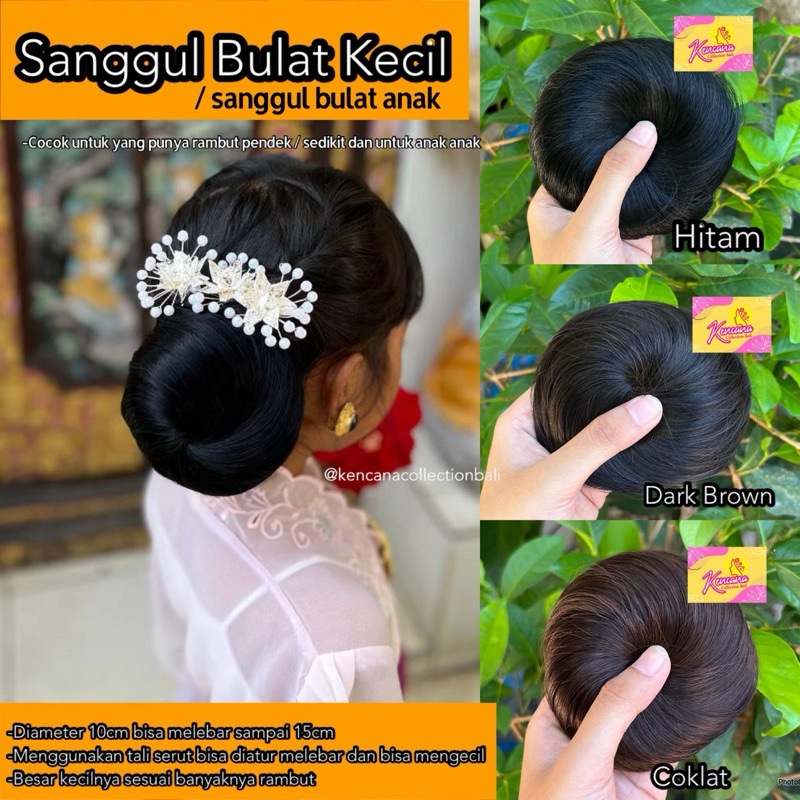 Sanggul Bulat Kecil/Sanggul Bulat Anak