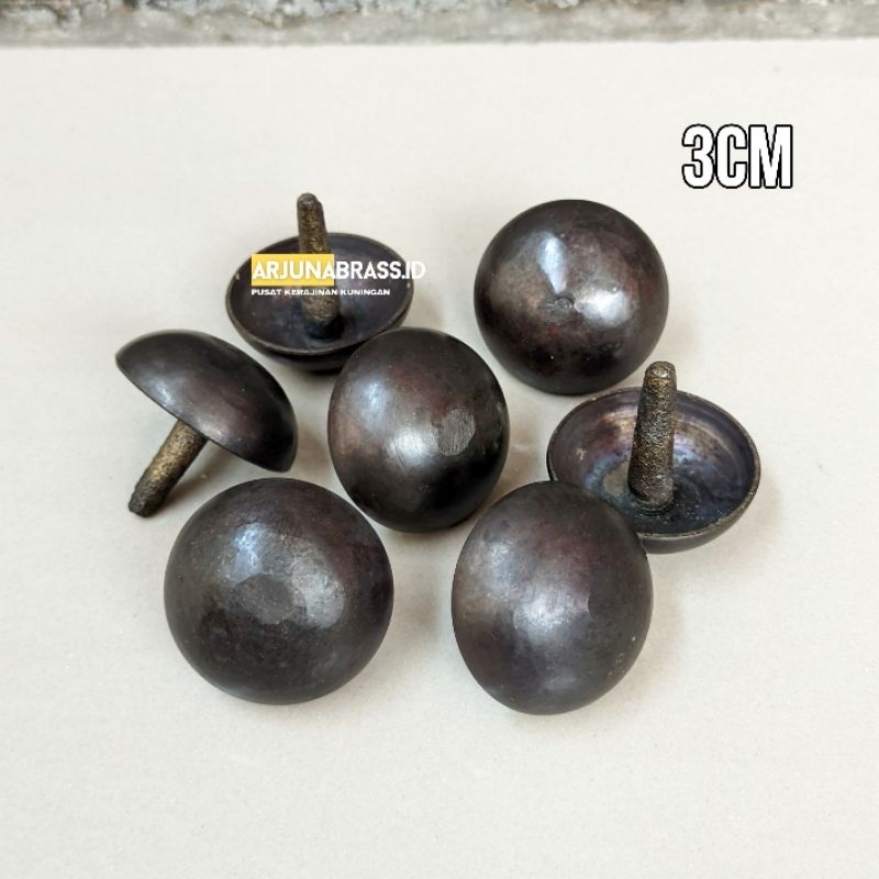 Paku Pines Ornamen Pintu & Pagar Kuningan Antik 3cm