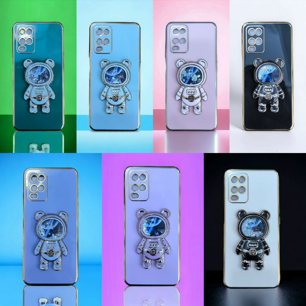 CASE STAND NASA CROME METAL REALME C55 / C53 / C35 / C33 / C31 / C30 / C20 / C11 / C11 2021 / REALME