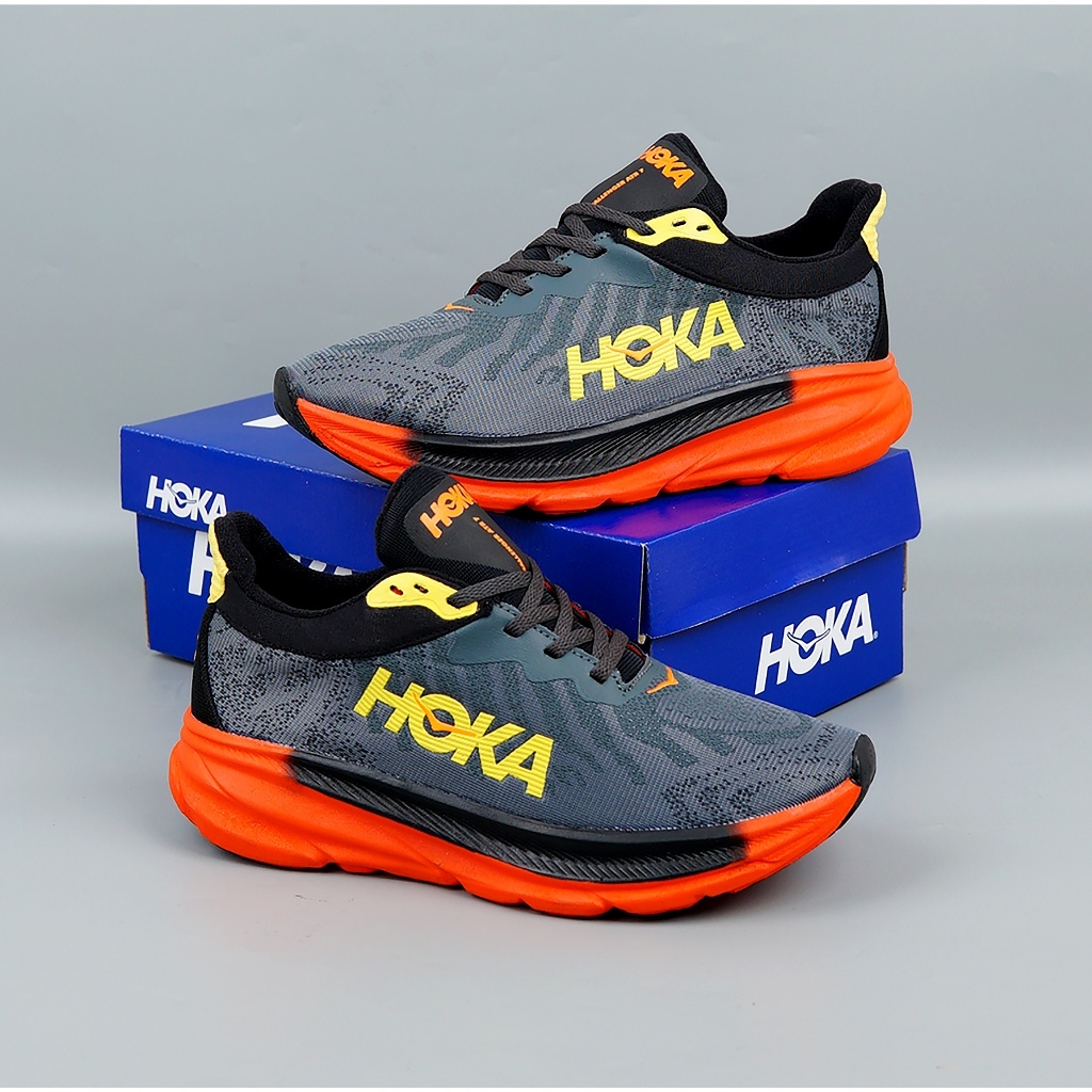 Sepatu HOKA ONE ONE BLACK ORANGS