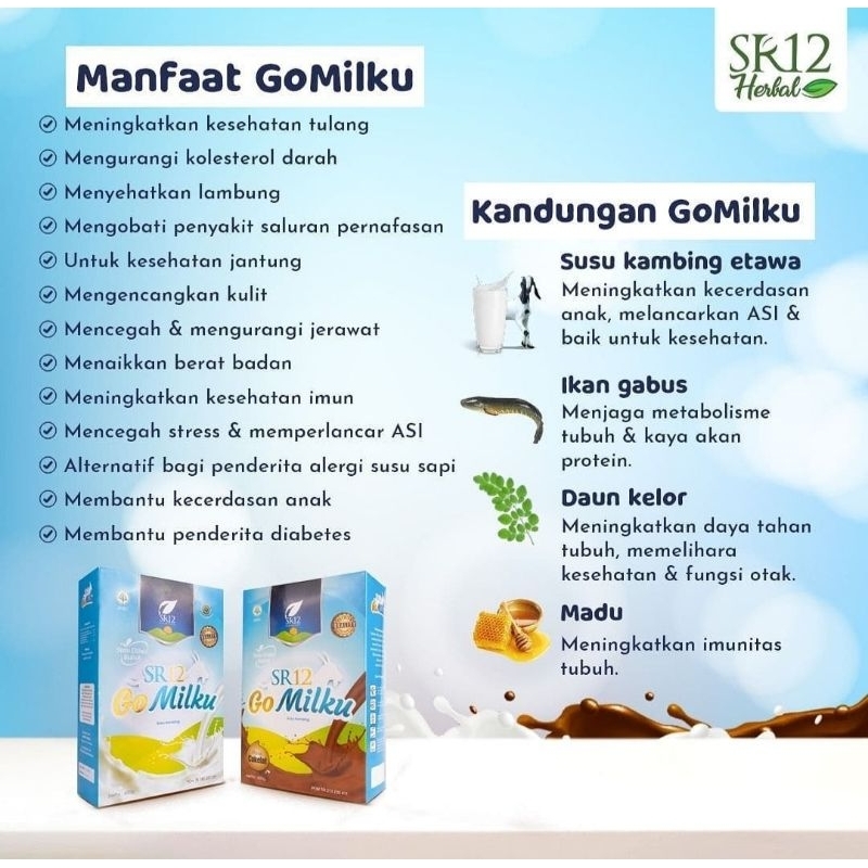 

Gomilku SR12 susu kambing halal