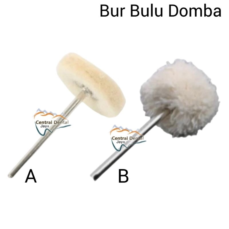 Bur Poles Bulu Domba / Dental Wheel Bur Polishing / Dental Cotton Wool Bor Low Speed / Bur Poles Gig
