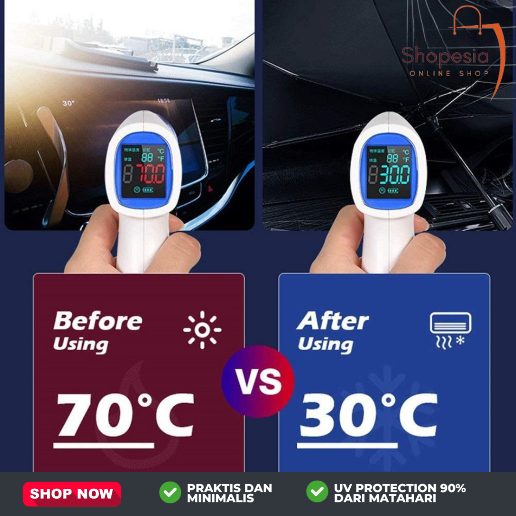 PELINDUNG DASHBOARD MOBIL | PAYUNG PENUTUP PANAS KACA DEPAN MOBIL | SUNSHIELD ROLL ANTI PANAS