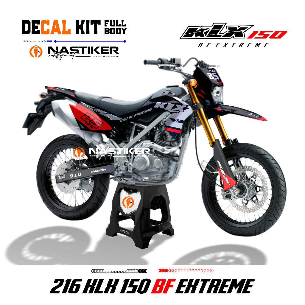 Decal KLX 150BF EXTREME SUPER GLOSSY / STIKER DECAL KLX BF FULLBODY