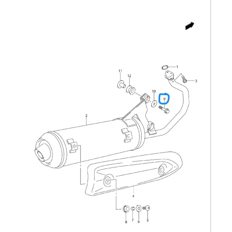 baut breket knalpot spin ori sgp