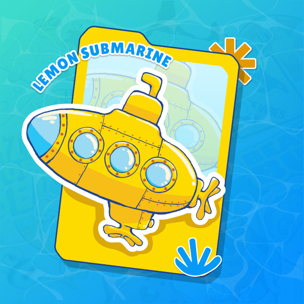 

Seaside Finds - Lemon Submarine Sticker