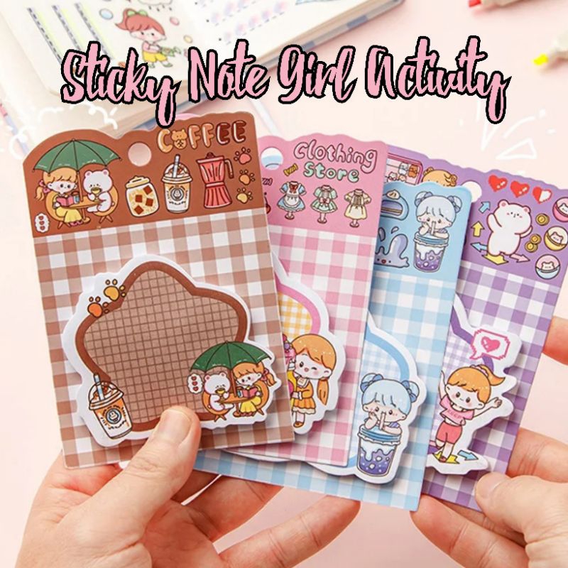 

Sticky Note / Memo Tempel Motif Girl Activities