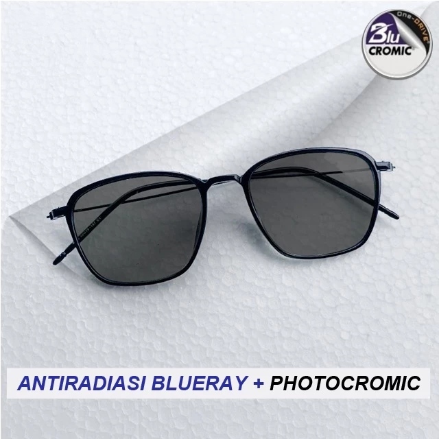 kacamata Lentur Original Photocromic Anti Radiasi Bluecromic Bisa Minus silinder