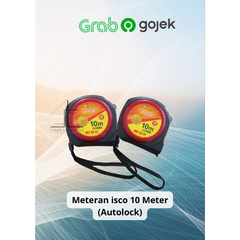 Meteran ISCO 10 meter (Autolock) Meteran karet 10 Meter ISCO Murah