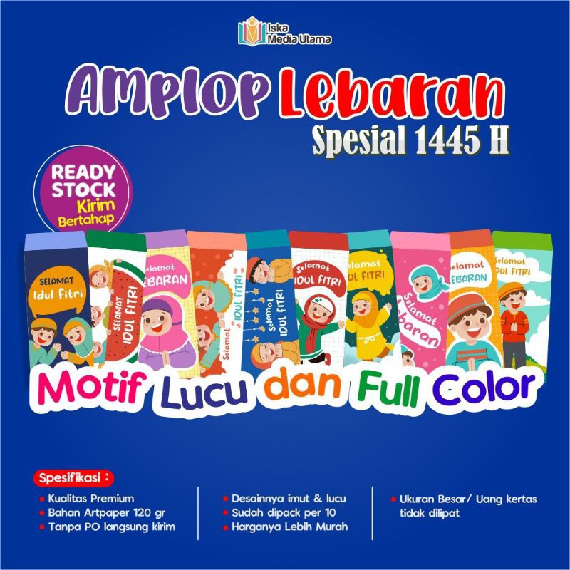 

Amplop Lebaran dengan gambar yang lucu per 10pcs