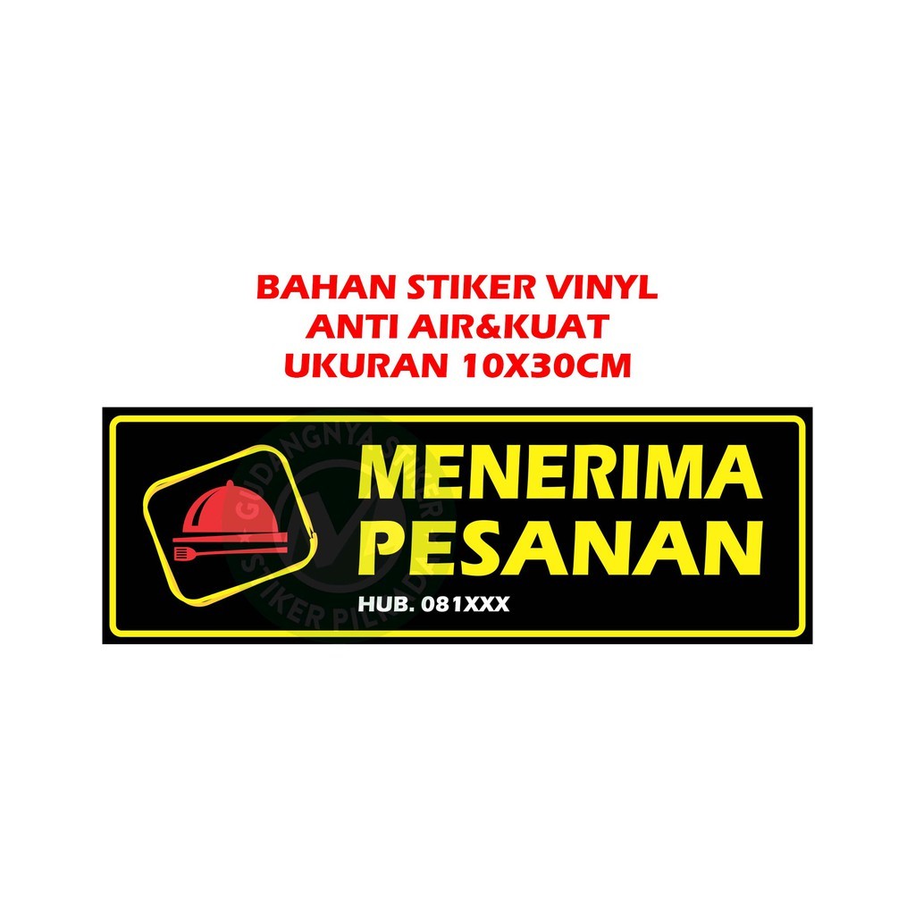 

STIKER VINYL MENERIMA PESANAN
