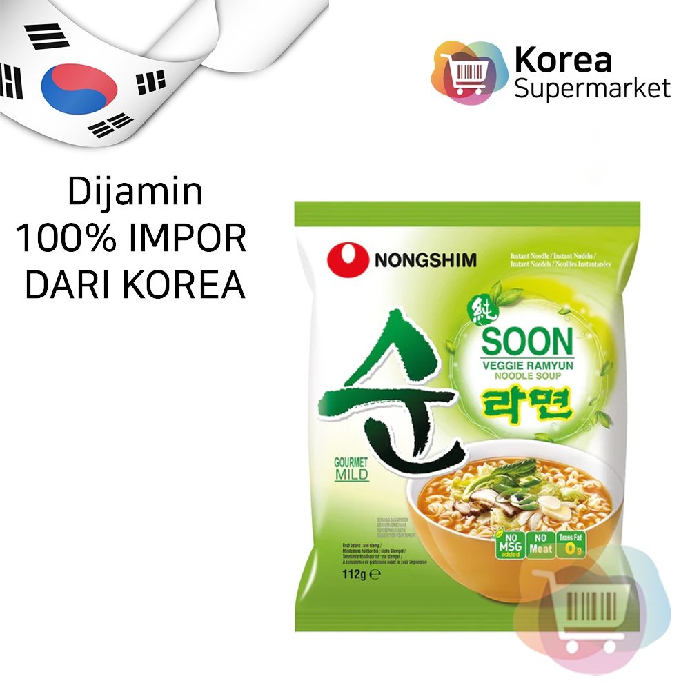 

Nongshim Soon Veggie Ramyun Noodle Soup 112 gr