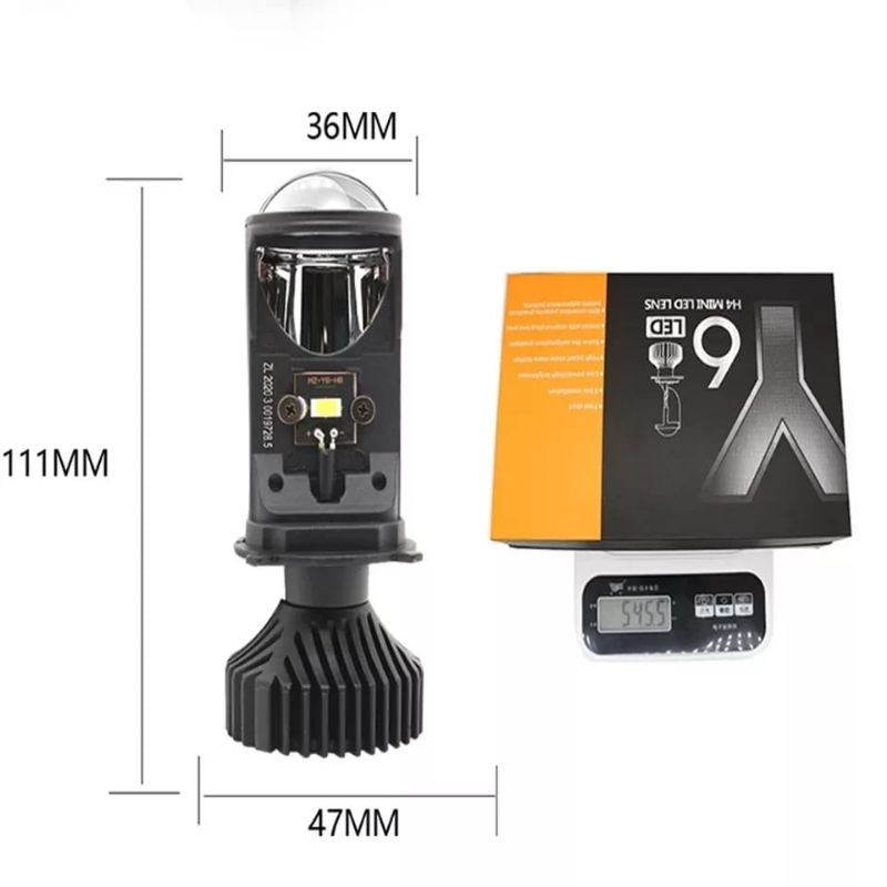 Lampu Led Projie H4 Mini Lens Y6D 50 Watt Super Terang