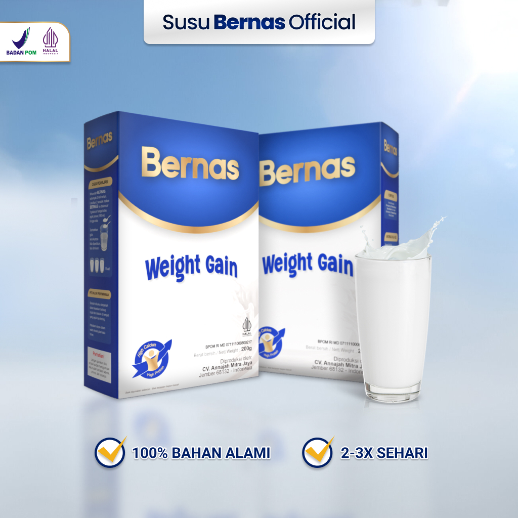 

Paket 2 Box Susu Bernas dengan Whey Protein | Susu Sapi Tinggi Kalsium dan Protein Untuk Penambah Berat Badan Anak Nafsu Makan dan Tinggi badan anak usia 2 tahun ke atas