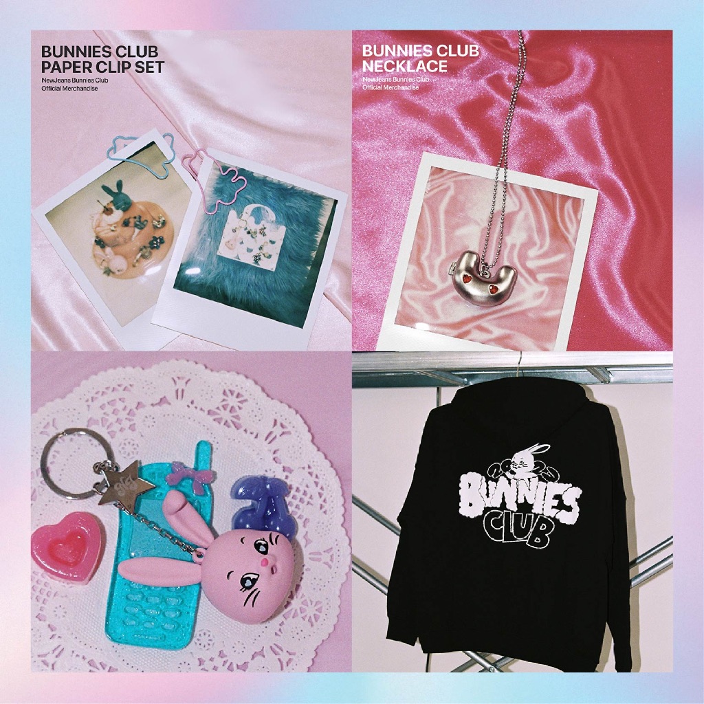 NEW JEANS Bunnies Club Official Merch - Hoodie, keyring (OFFICIAL WEVERSE)