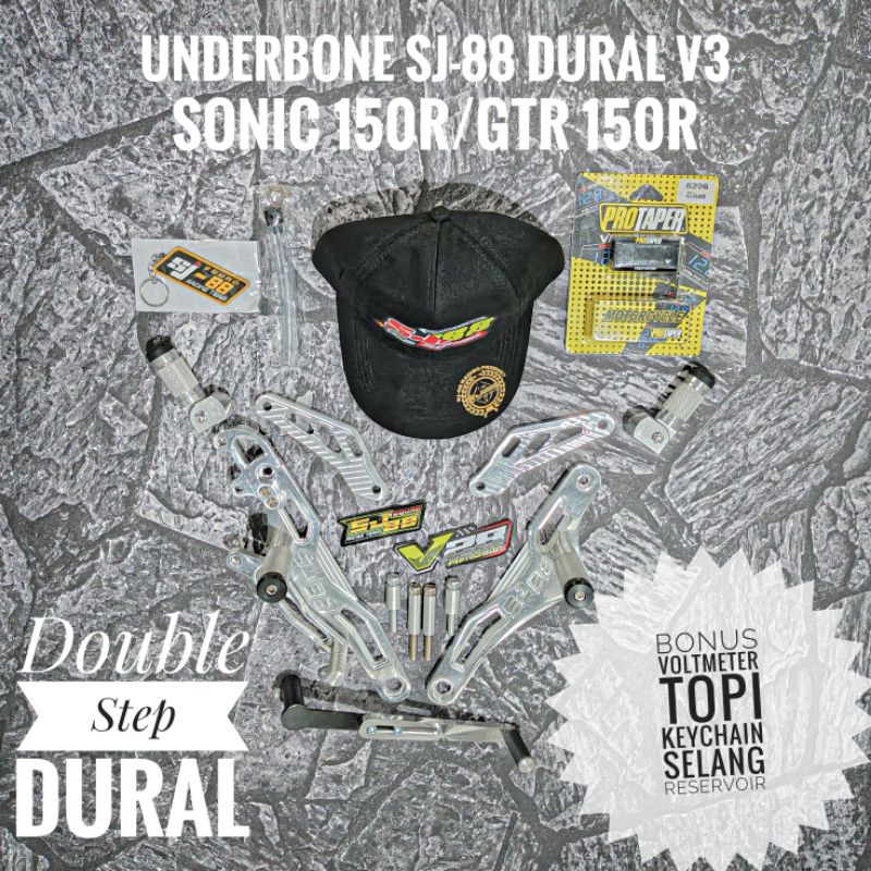 Underbone Dural SJ88 V3 Honda Sonic 150R Single / Double Step Boncengers UB Custom bukan nui zeta mo