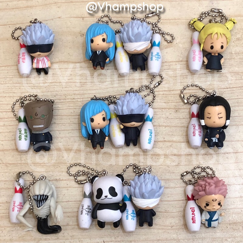 Jujutsu Kaisen Round one keychain figure Mascot : Gojo, Sukuna, Kamo, Mechamaru, Miwa, Momo, Panda, 