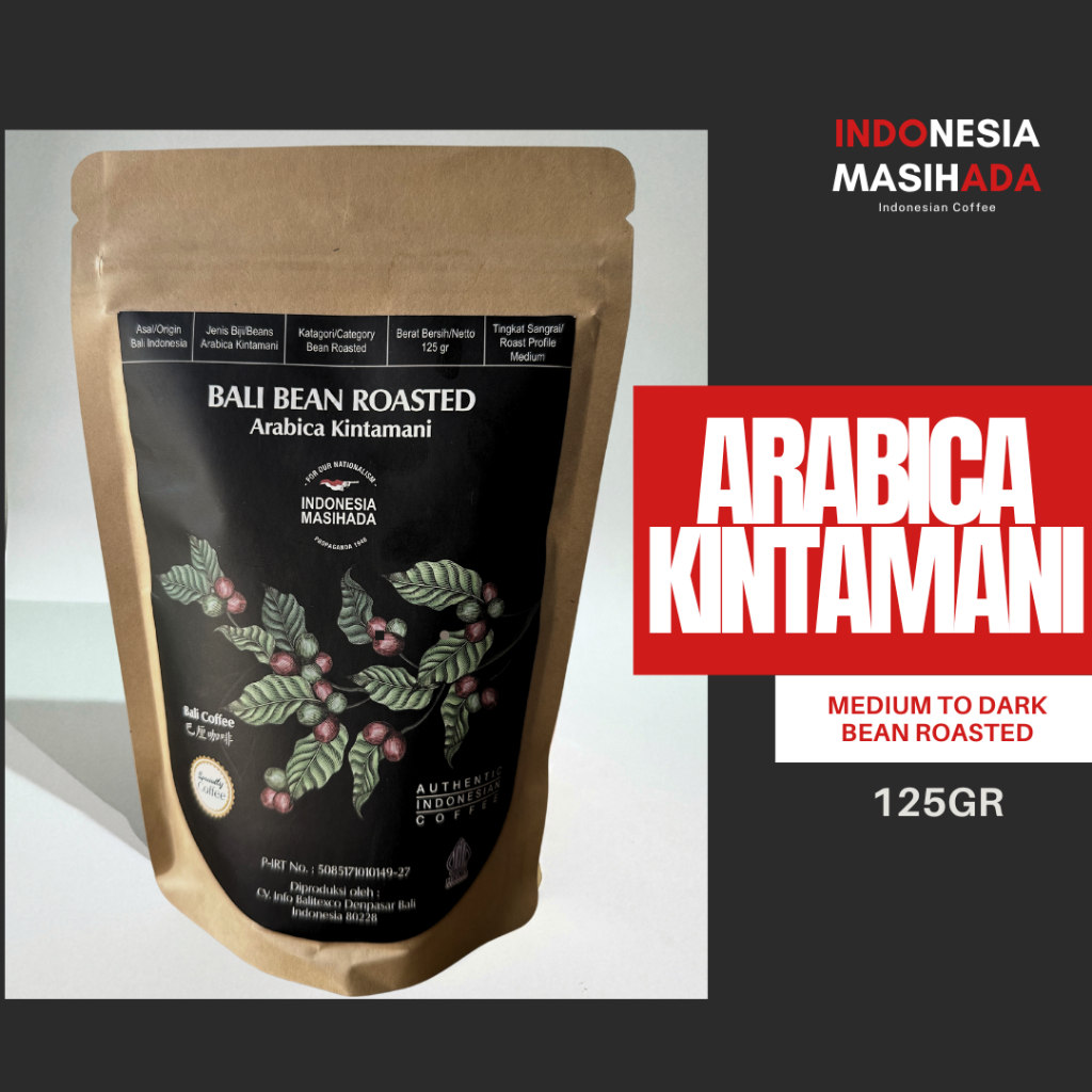 

INDONESIA MASIH ADA Kopi Biji Espresso Arabica Kintamani Bali 125gr