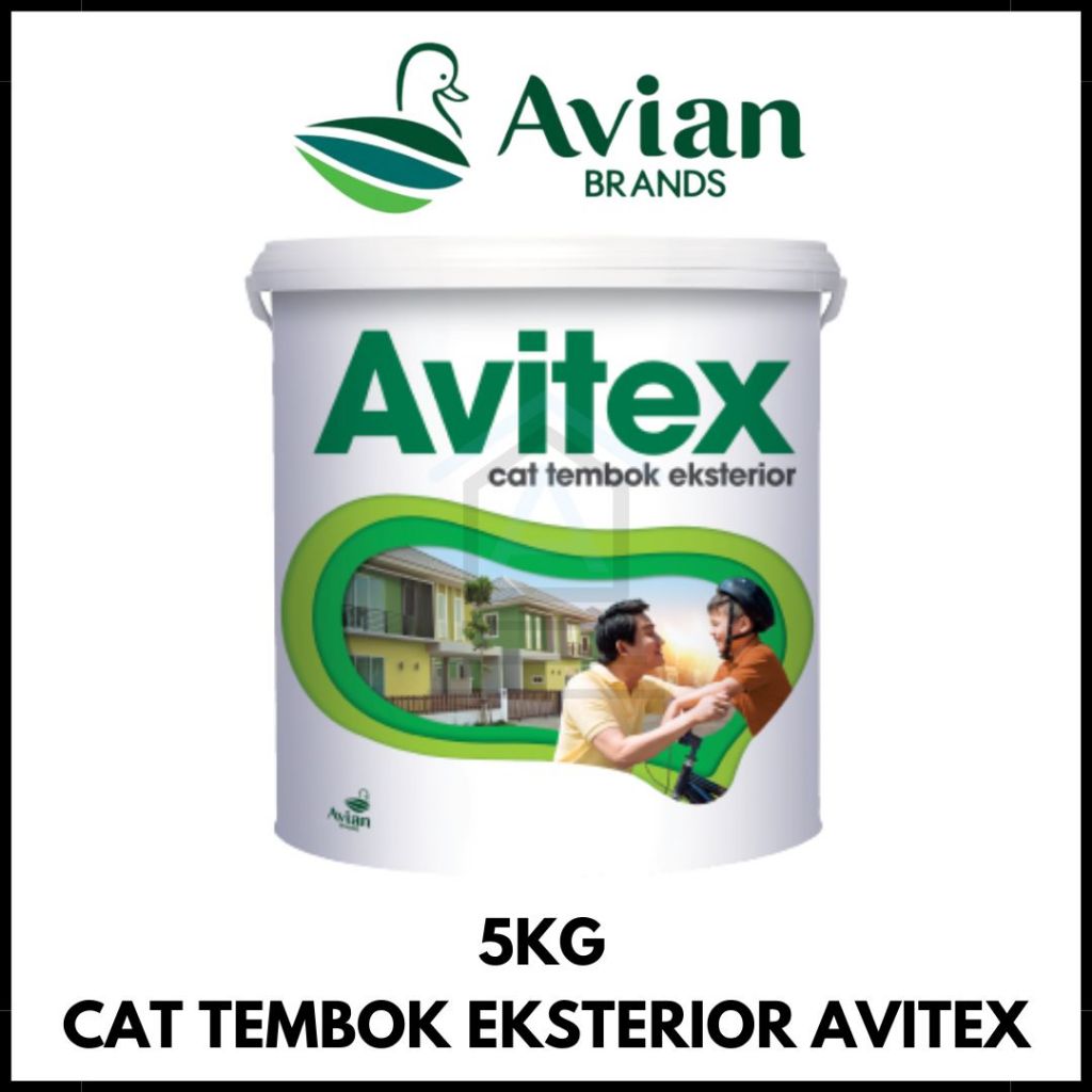 Cat Dinding Luar / Cat Tembok Eksterior Avitex 5Kg Sistem Tinting Bisa Request Warna