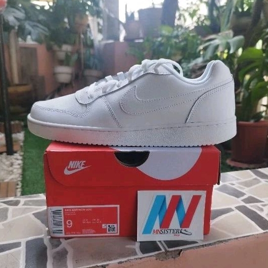 Sepatu Casual Sneakers Nike Ebernon Low Triple White art AQ1775-100 Original BNIB Ori Asli