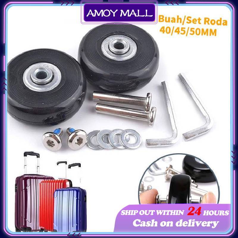 2 Pcs/Set Roda Koper Replacement Pengganti Luggage Replacement Wheel  40-70 Mm Berlaku Untuk Koper K
