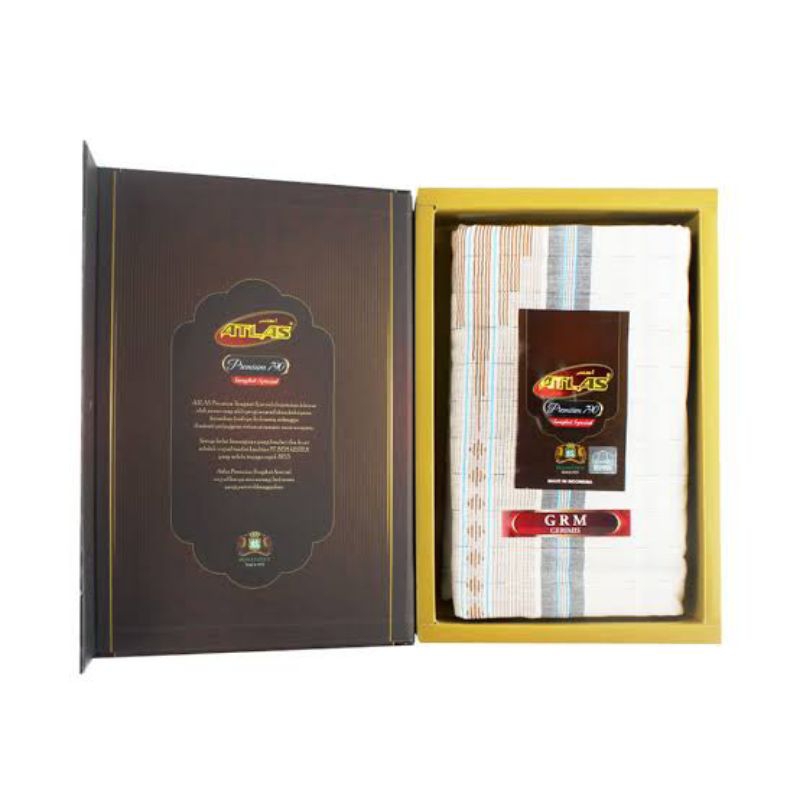 Atlas premium putih songket