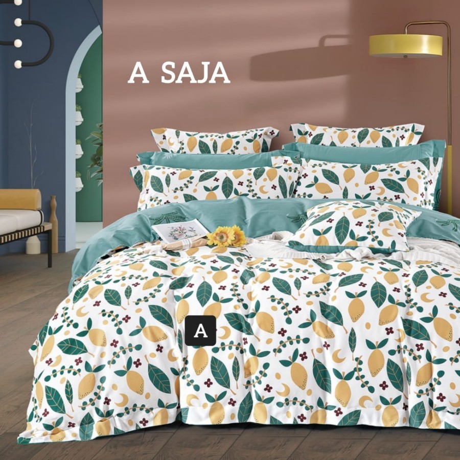 Sprei Katun Jepang ORI Import Motif Bunga Amida | Sprei Cewek | Seprai Dewasa Satin Jepang Adem