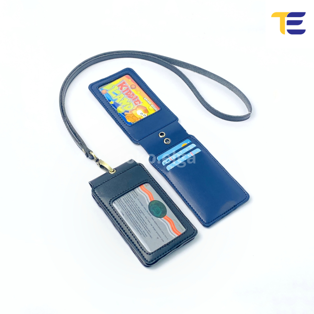 

H7Y Id Card Holder Kulit Name Tag Kulit Magnet Single Flip Kulit